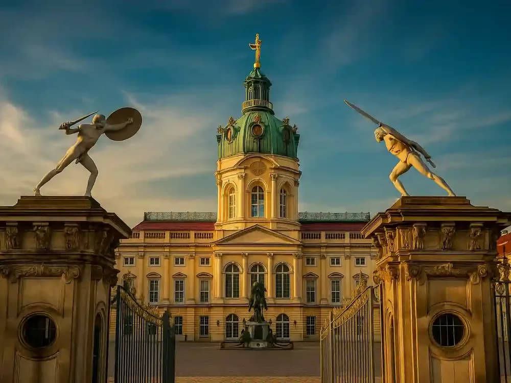 The Baroque façade and domed tower of Charlottenburg Palace in Berlin