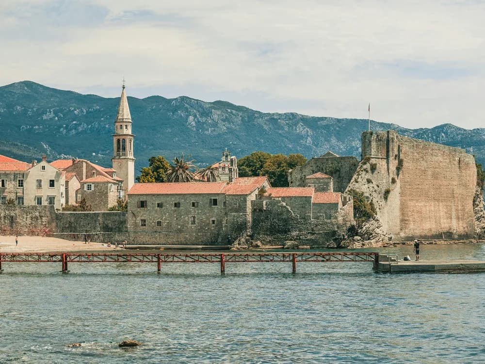 Kotor's medieval walled city and the Bay of Kotor enclosed by the Montenegrin mountains