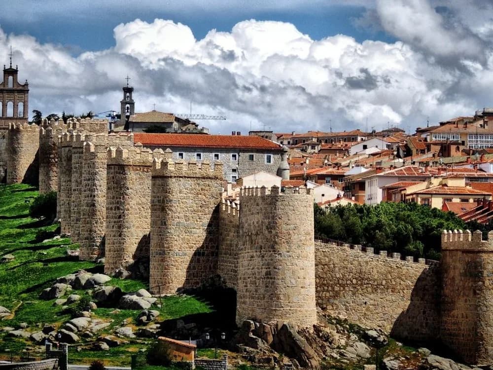 Ávila's perfectly intact 11th-century medieval walls and towers rising above the Castilian plain