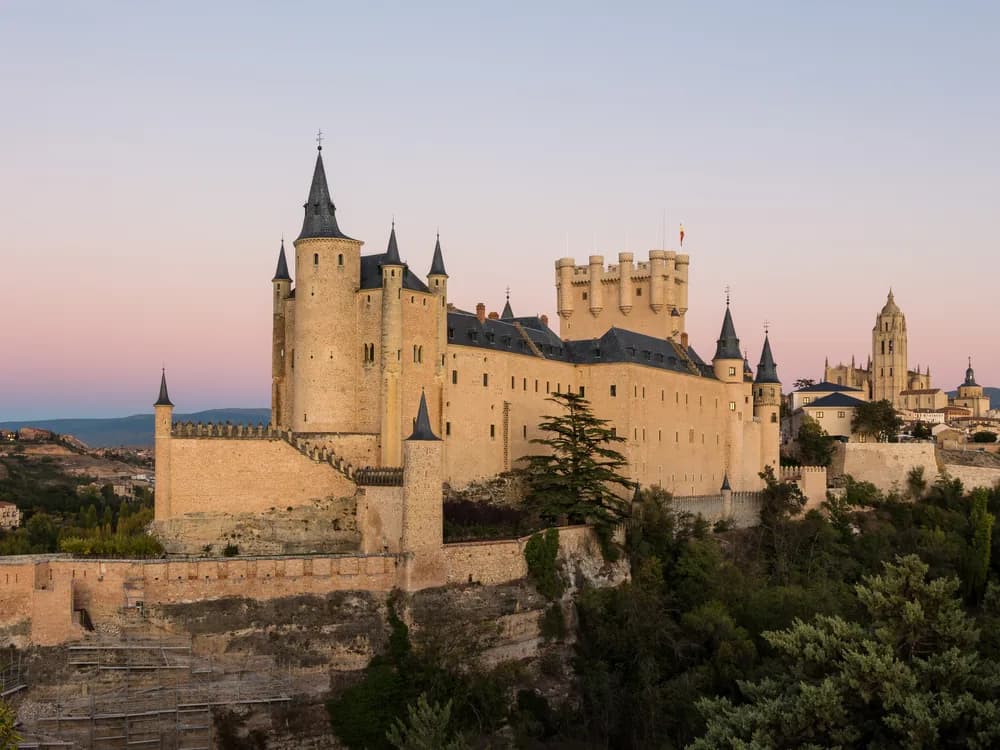 The Alcázar of Segovia rising above the Castilian plateau