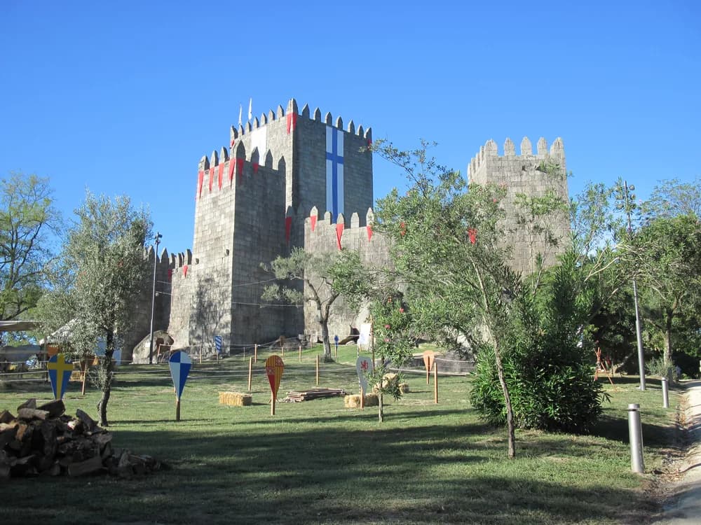 Guimarães Castle rising above the historic city centre — the birthplace of Portugal